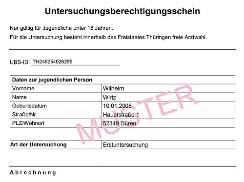 UBS Muster (Thüringer Landesamt für Verbraucherschutz)